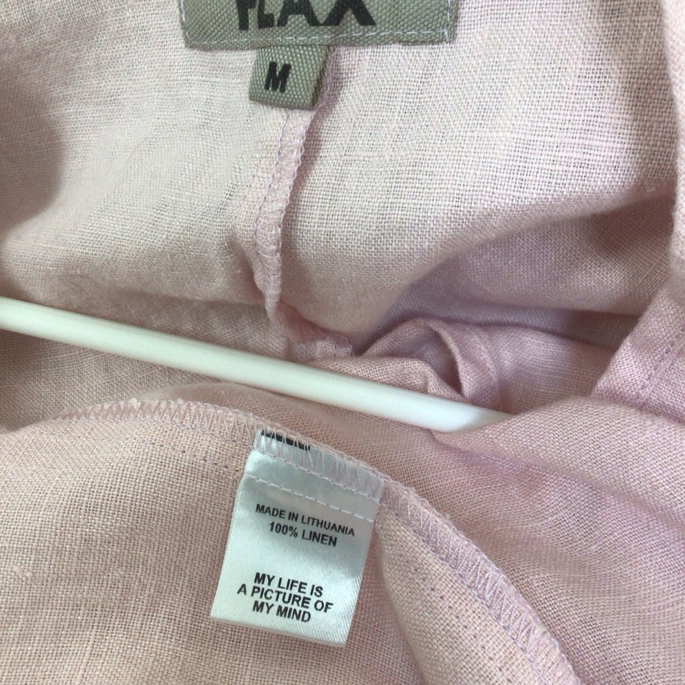 Flax Light Pink Linen Midi Dress - Picture 8 of 11